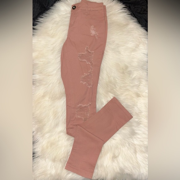 Woman’s Silver Crush Rose Ripped Distressed Skinny Cotton Jeans Pants NWOT Sz 1 - Picture 8 of 14